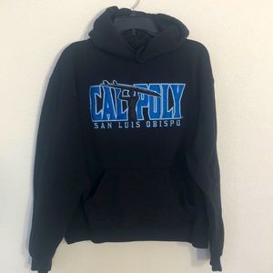 Cal poly vintage hoodie.I would categorize it as a medium- see description